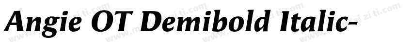 Angie OT Demibold Italic字体转换